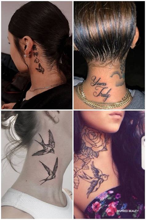 feminine neck tattoos|feminine neck tattoos for women.